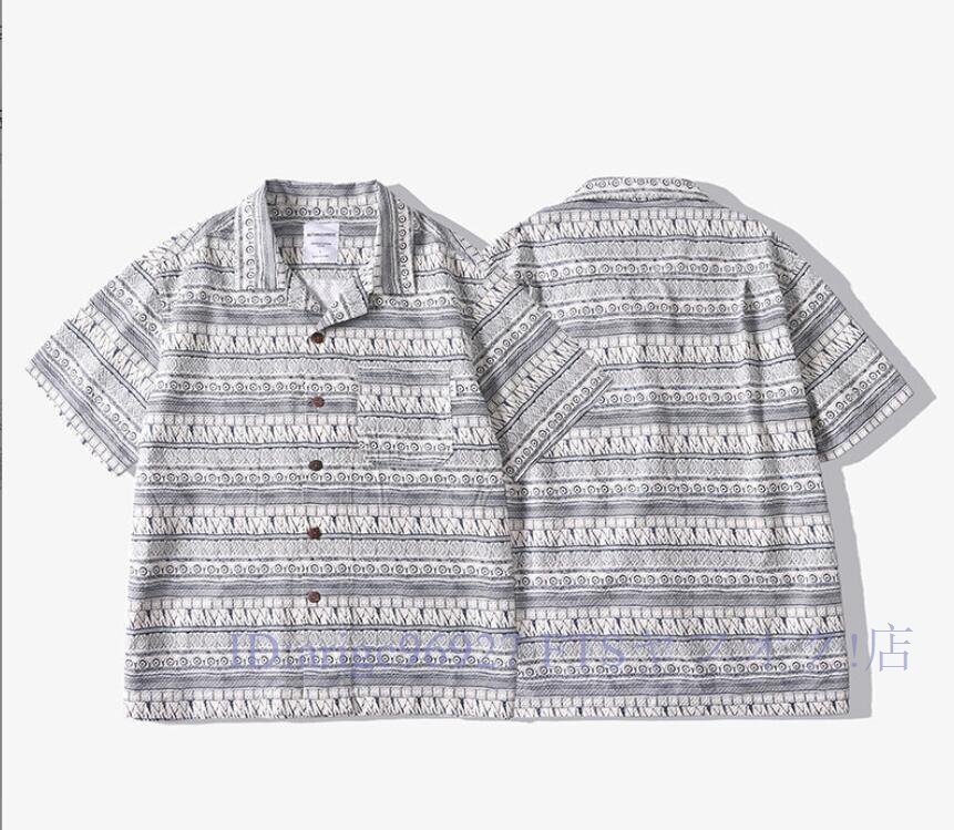 ★新品サマー アロハシャツ 接触冷感 半袖 シアサッカー 開襟 オープンカラー メンズ 速乾 春夏 盛夏 プリント柄 ゆったり XL拍卖