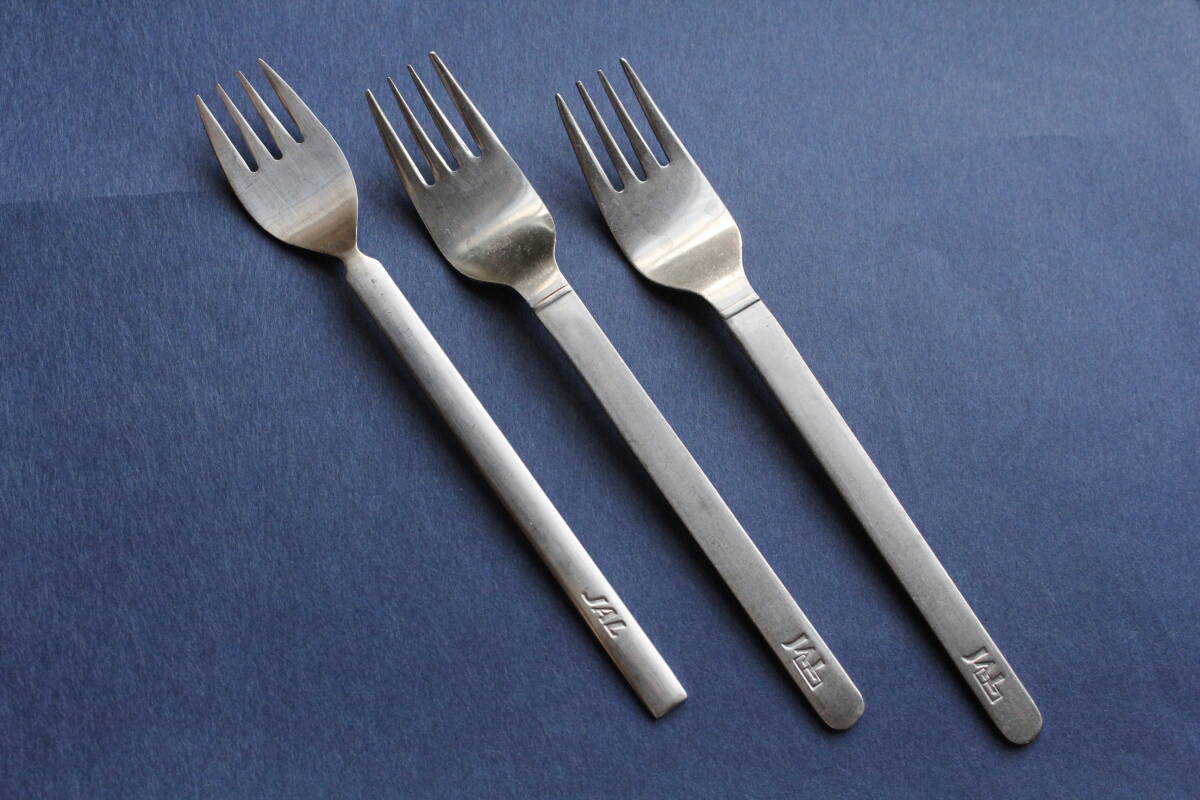 ※JAL カトラリー フォーク 3本 ステンレス 中古 送料210円拍卖