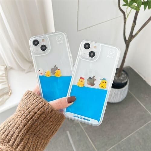 【アウトレット】iPhone 14pro ケース 韓国 あひる 海 液体 クイックサンド 揺れる 動く おしゃれ おもしろ かわいい 動物 GYH0015 01拍卖