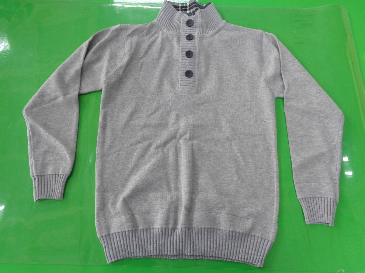 レイヤードシャツ シャツ付きセーター 長袖 メンズ Mサイズ【A0059】拍卖