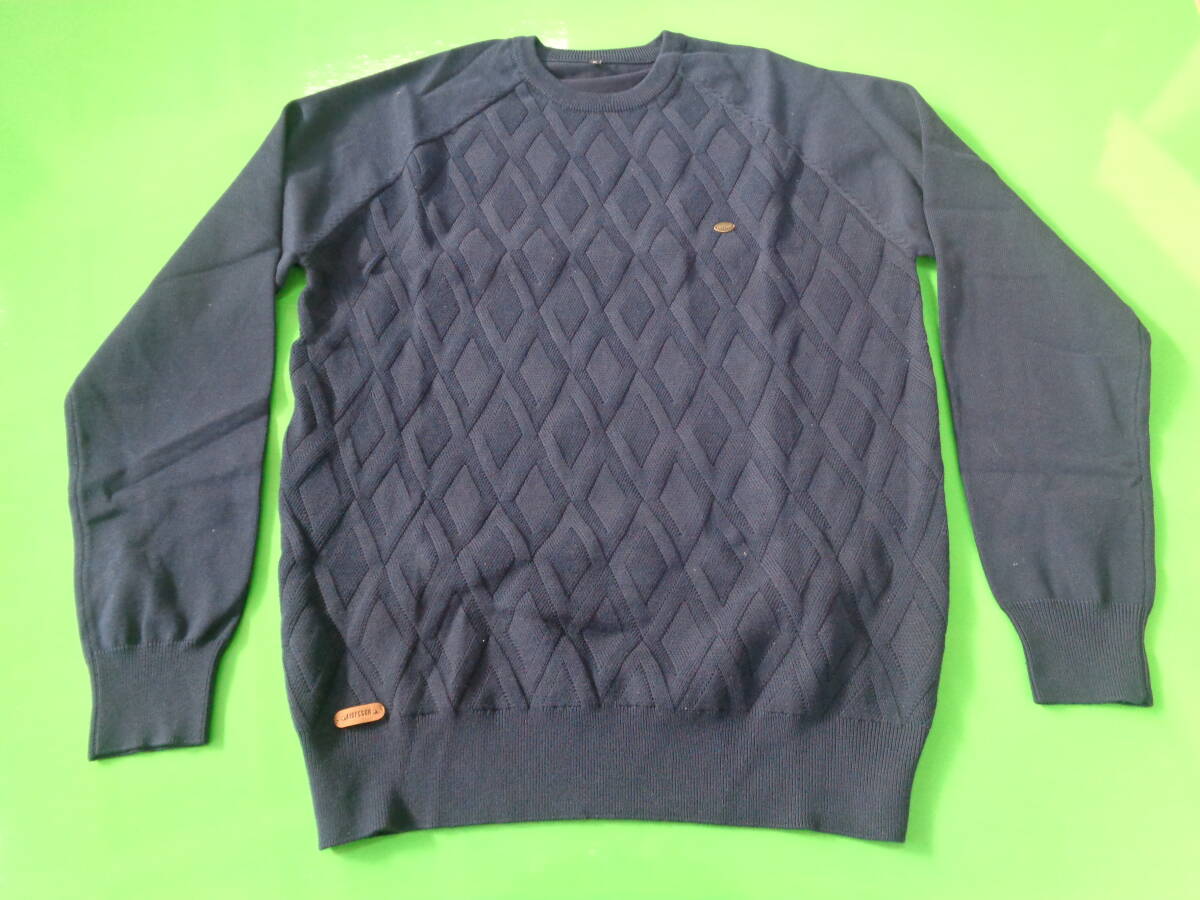 AIOPESON セーター Mサイズ メンズ 暗い紺色 【A0068】 拍卖