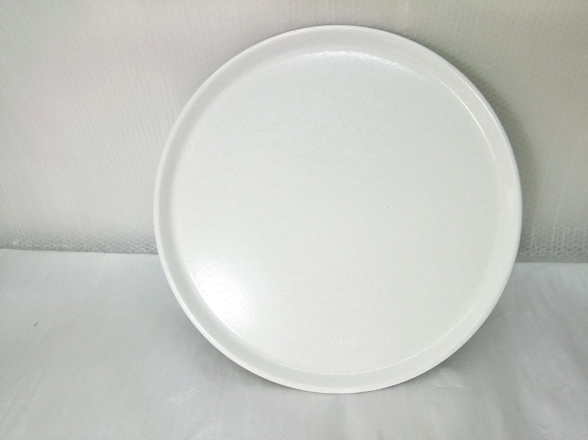 電子レンジ 皿 A110 直径約29.5cm 陶器 白 メーカー型番不明? ターンテーブル拍卖