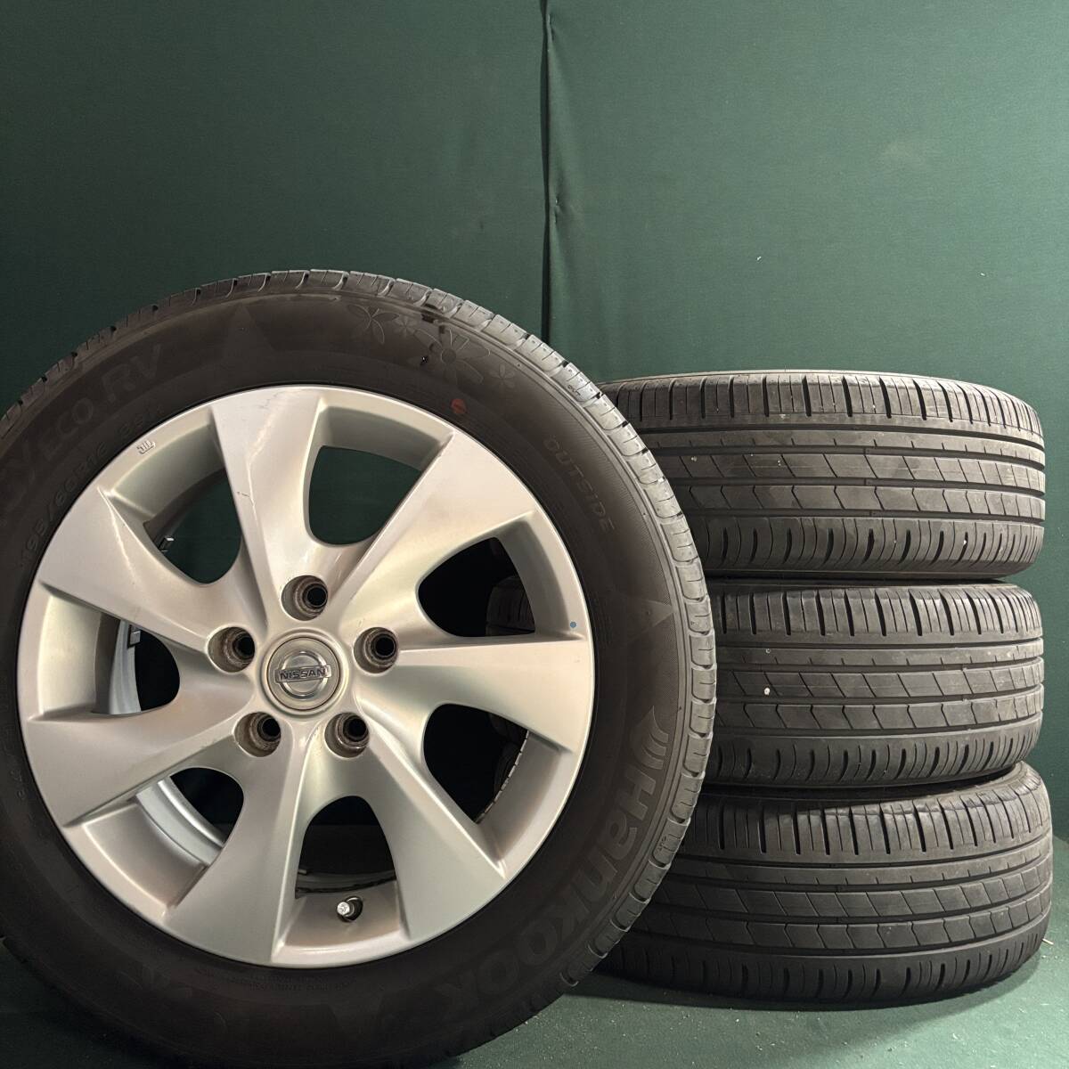 バリ山★ 美品★ 日産純正★ 195/60R16 HANKOOK KINEGY ECO RV 4本セット セレナ純正拍卖