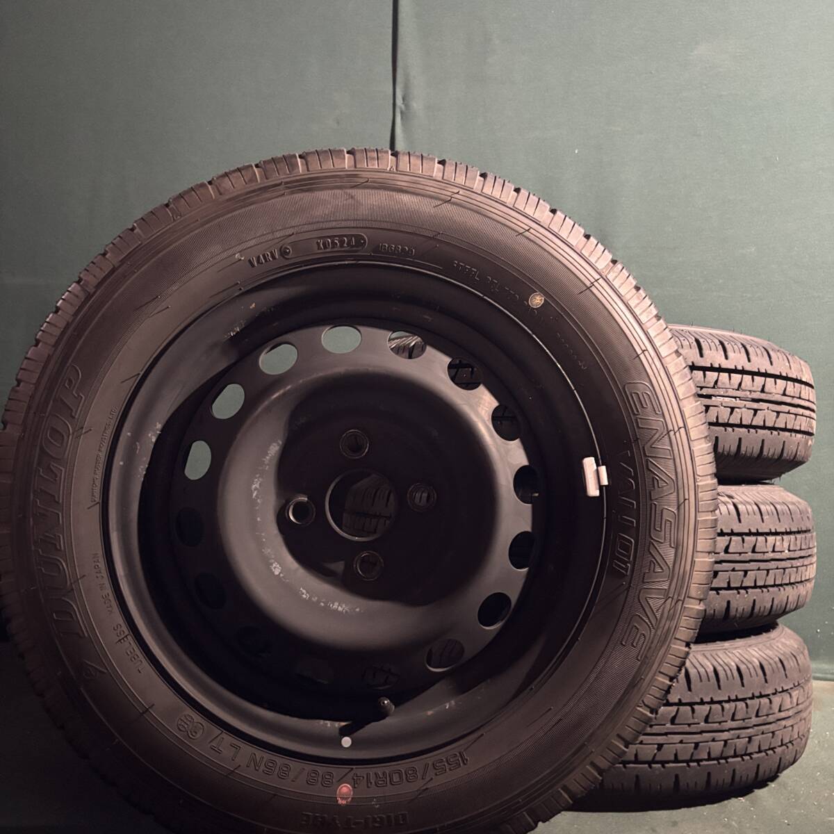 超バリ山★ 155/80R14 88/86N  ダンロップ LT03 夏タイヤ  4本セット プロボックス サクシード 拍卖