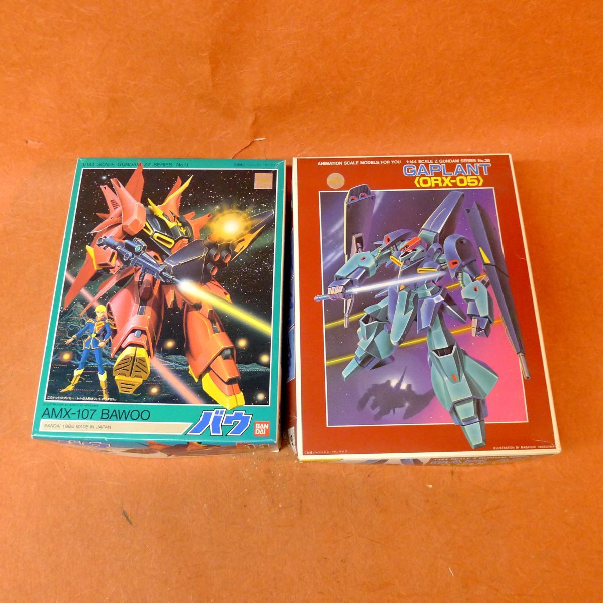 h◆104 ガンプラ まとめて2点①ガンプラ GAPLANT ギャプラン ORX-05 1/144②バウ AMX-107 BAWOO 1/144/80拍卖