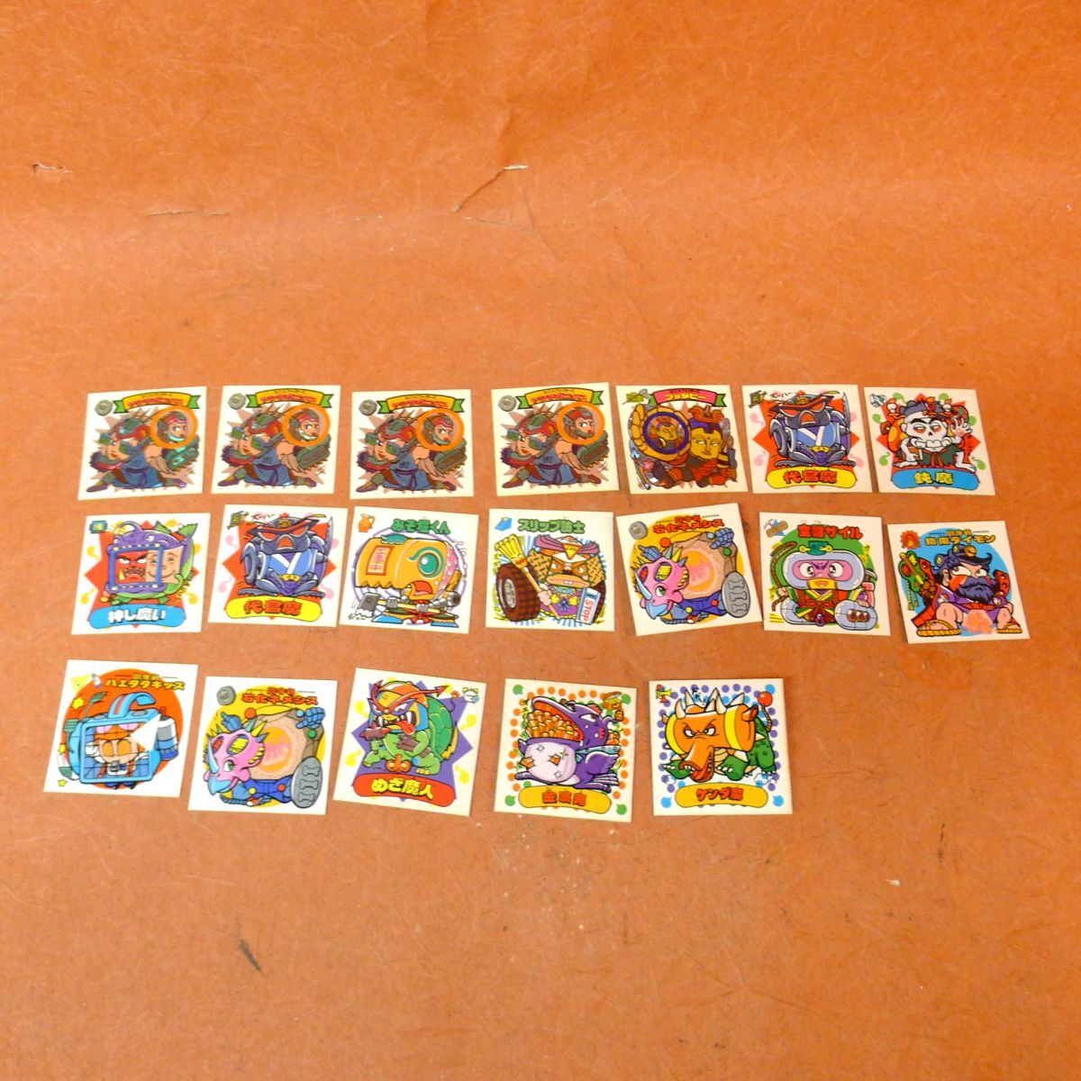 h◆133 ロッテ ビックリマン 新決戦 悪魔VS天使シール 鈍魔 代官魔 まざ魔人 みぞ堀くん 他 まとめて21枚 被り有/60拍卖