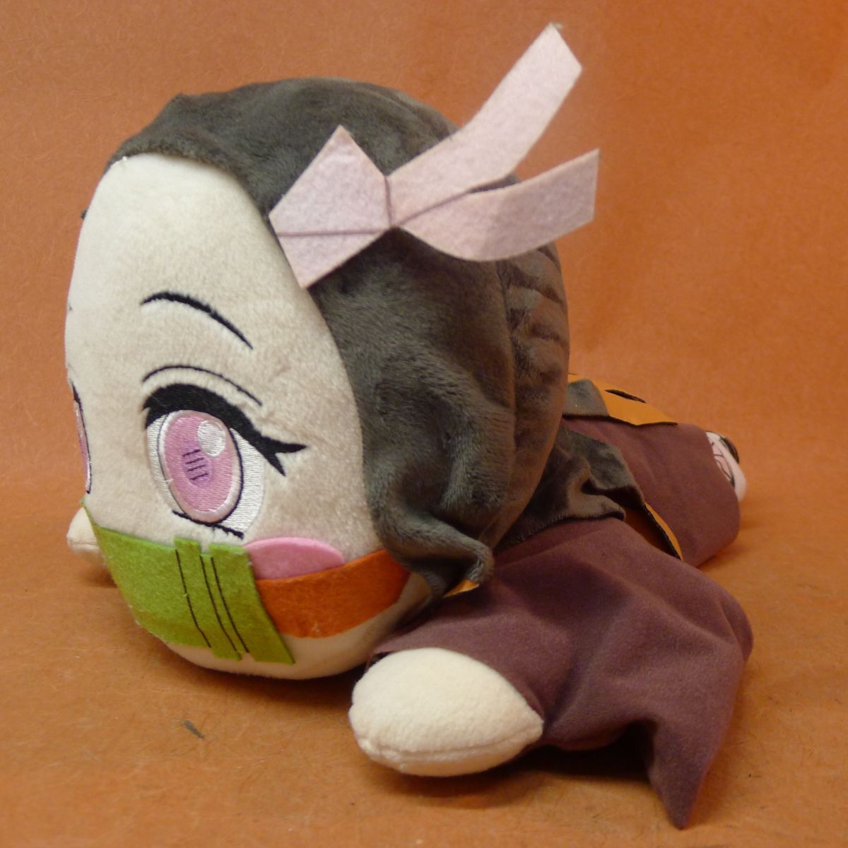 h◆229 鬼滅の刃 メガジャンボ寝そべりぬいぐるみ 非売品 竃門禰豆子(かまど・ねずこ) フィギュア 長さ約40cm /100拍卖
