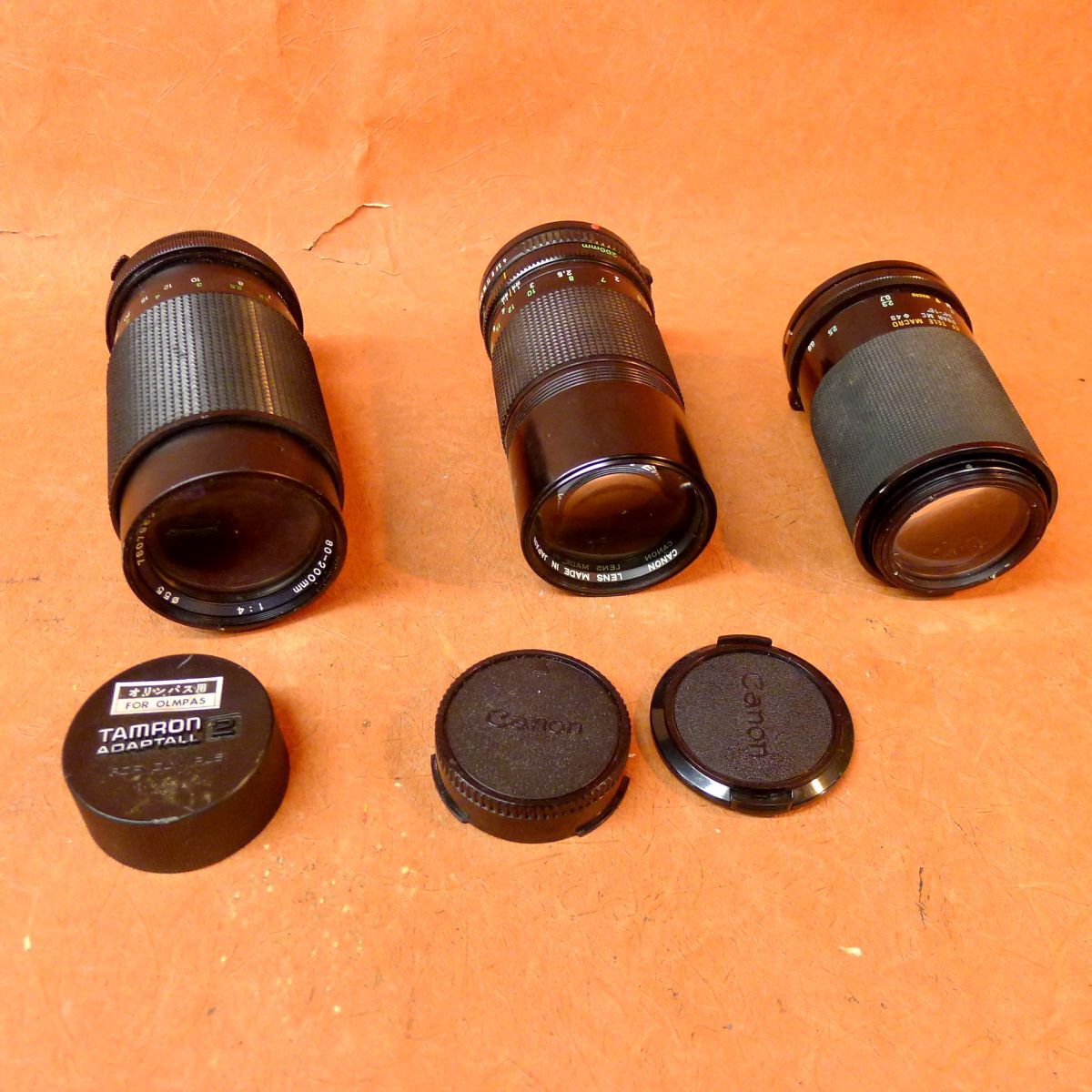 i◆057 レンズ まとめて3点①RMC TOKINA 80-200 1:4 For オリンパス②CANON FD 200mm 1:4③TAMRON 70-150mm 1:3.5 For ペンタックス/60拍卖
