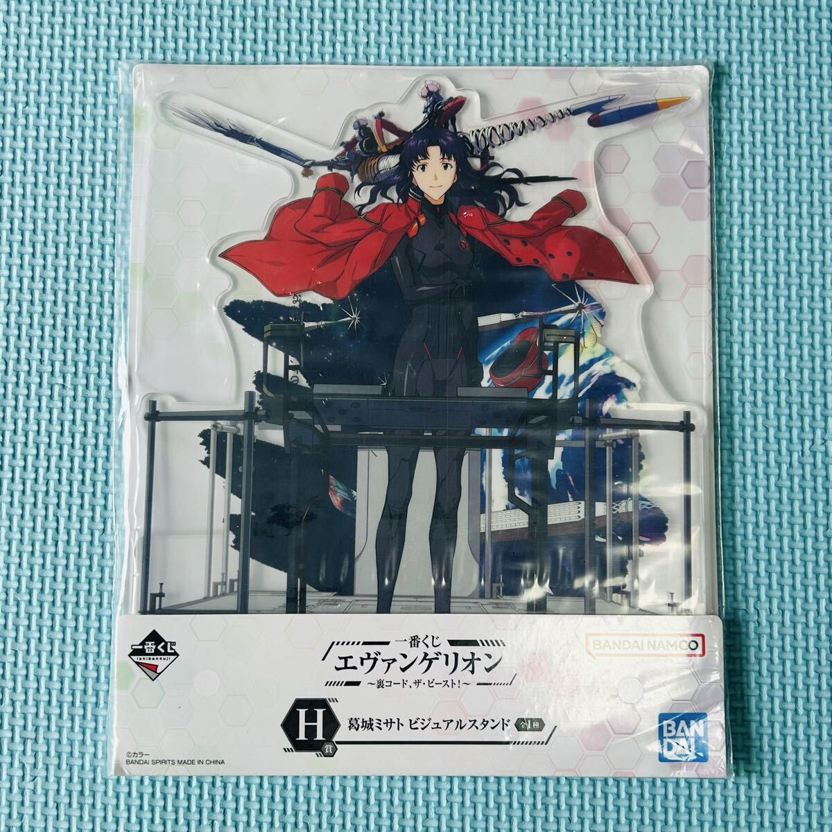 未使用 エヴァンゲリオン 葛城ミサト ビジュアルスタンド 一番くじ拍卖
