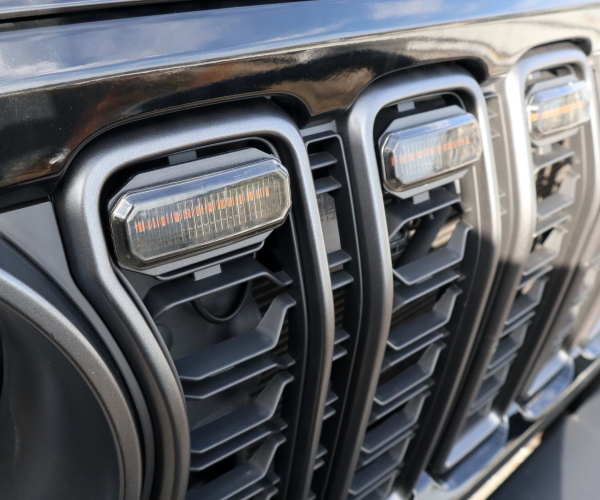 ジープ JL ラングラー 2024グリル専用 グリルマーカー LED 5連 カスタム デイライト イエロー アンバー拍卖