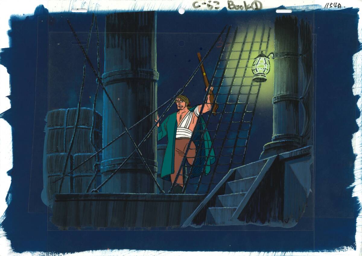 セル画 TAKARAJIMA 宝島 テレビ版 1979 直筆不合致背景 ジョンシルバー拍卖