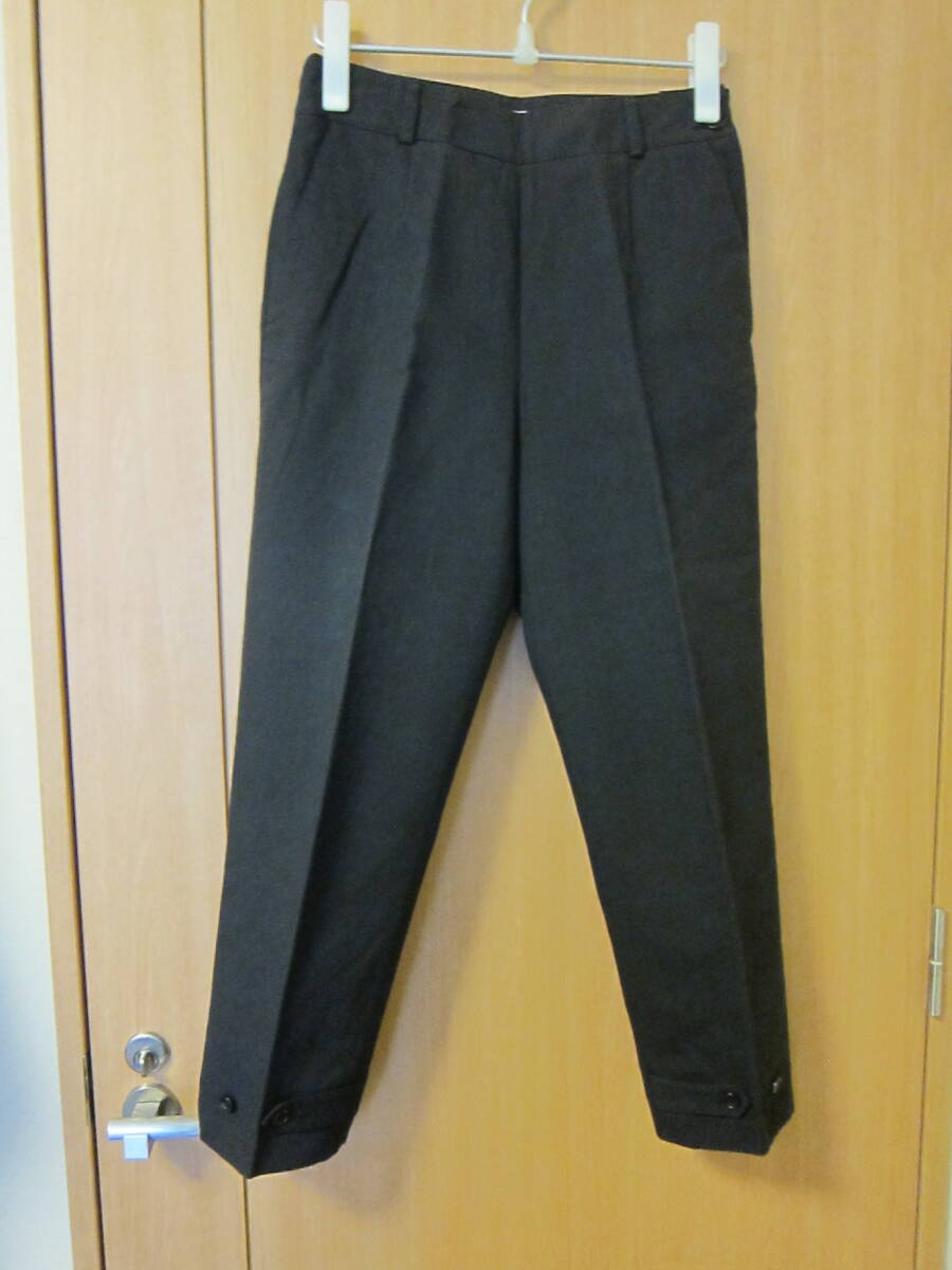 マーガレットハウエル リネンコットン テーパードパンツ 2 ブラック拍卖