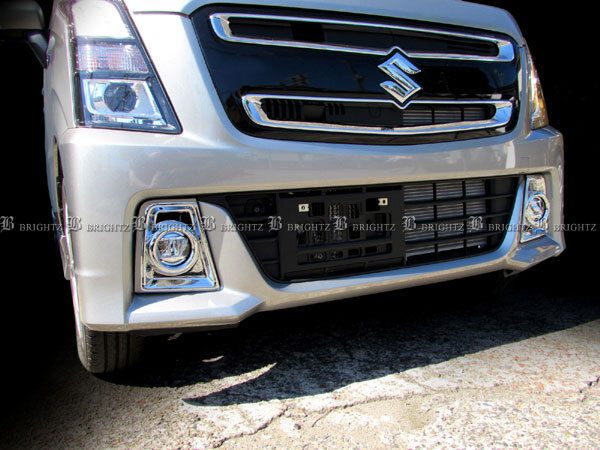 ワゴンRスティングレー MH35S MH55S メッキ フォグ ライト ランプ カバー FOG-COV-237拍卖