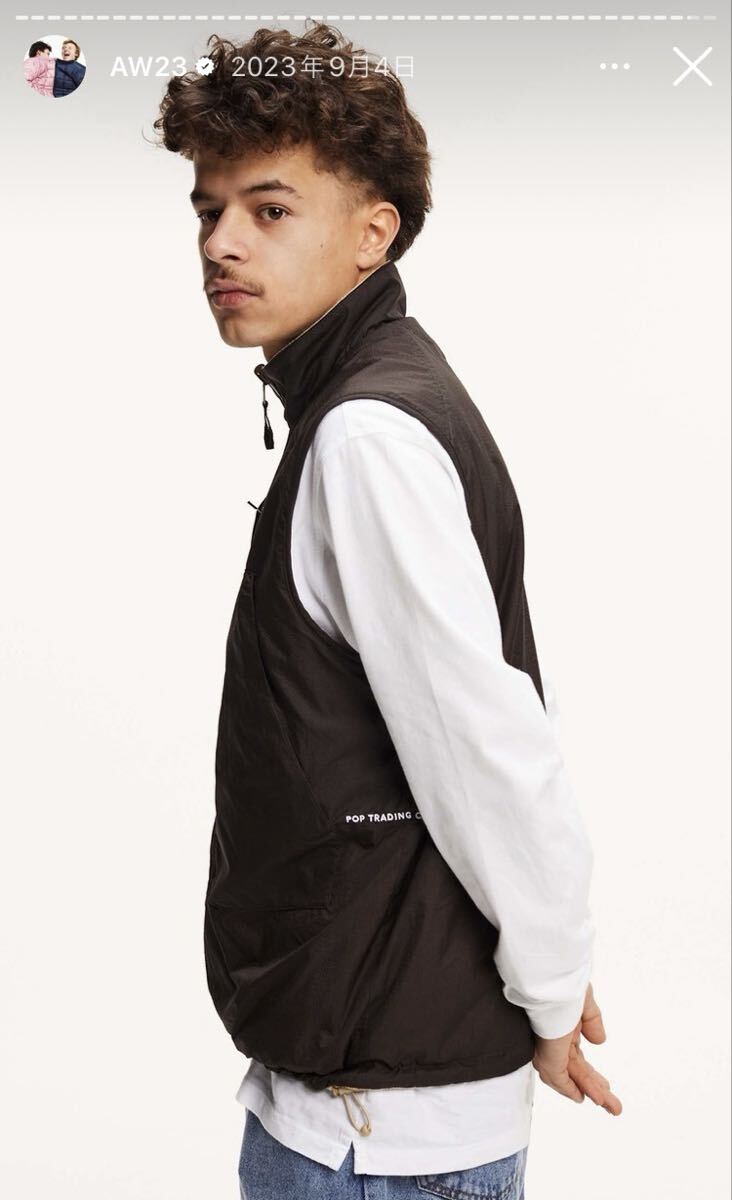 pop trading company リバーシブルベスト Mサイズ拍卖