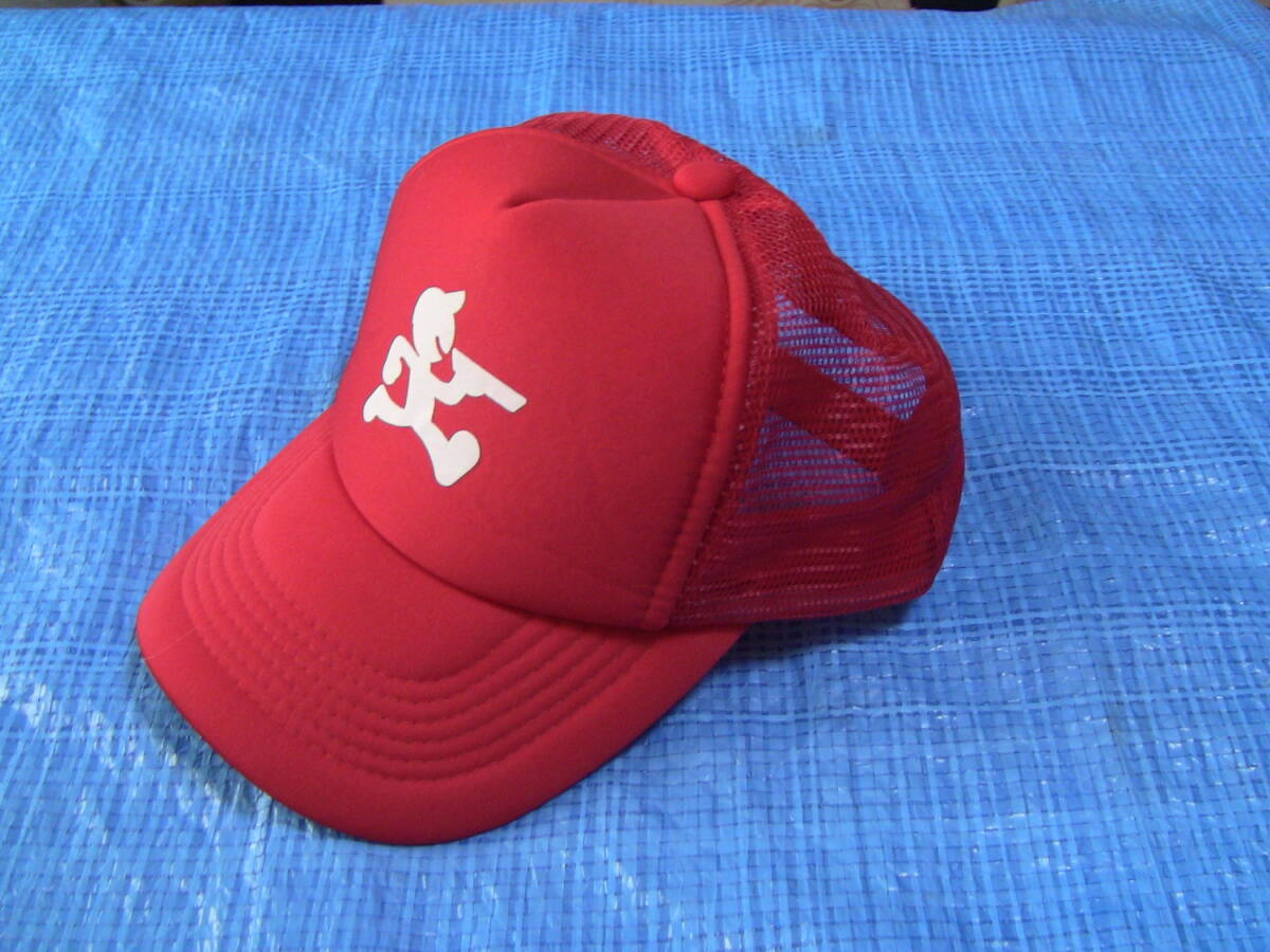 ★デリバリー帽 出前館 メッシュキャップ 赤色 フリーサイズ★USED品拍卖