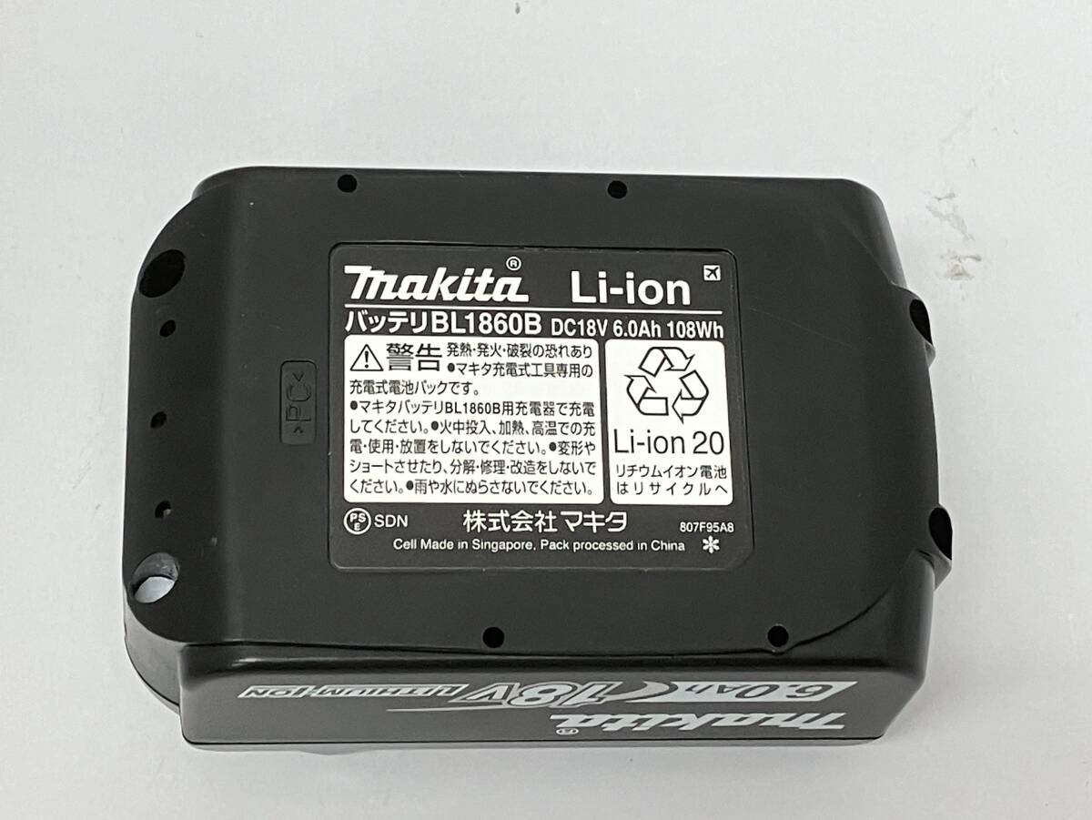 2025-YO2-SKR04E054★マキタ リチウムイオンバッテリBL1860B 18V 6.0Ah A-60464(中古)★拍卖