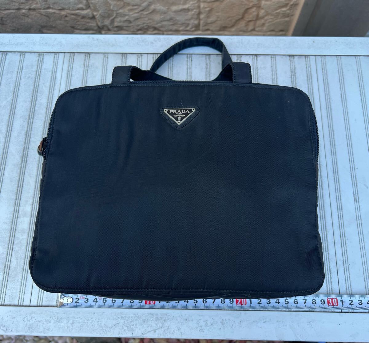 PRADA プラダ ハンドバッグ 手提げ ミニボストン ブラック テスート ナイロン 三角ロゴプレート 拍卖
