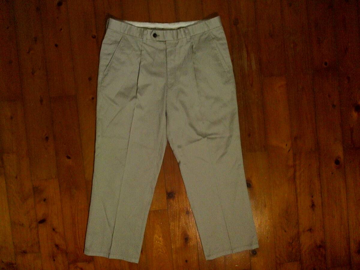 ☆美品・国産☆バーバーリー【BURBERRY LONDON】ワンタック チノパンツ チノパン 88 ベージュ 三陽商会拍卖