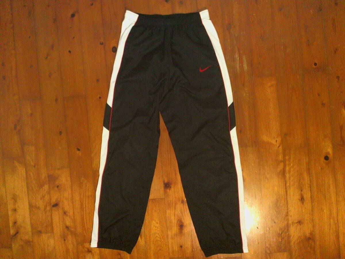 ☆レア・美品☆オールドy2k☆ナイキ【archive y2k old nike】レトロ サイドライン アップパンツ トレーニングパンツ L 黒白 シャカパン拍卖