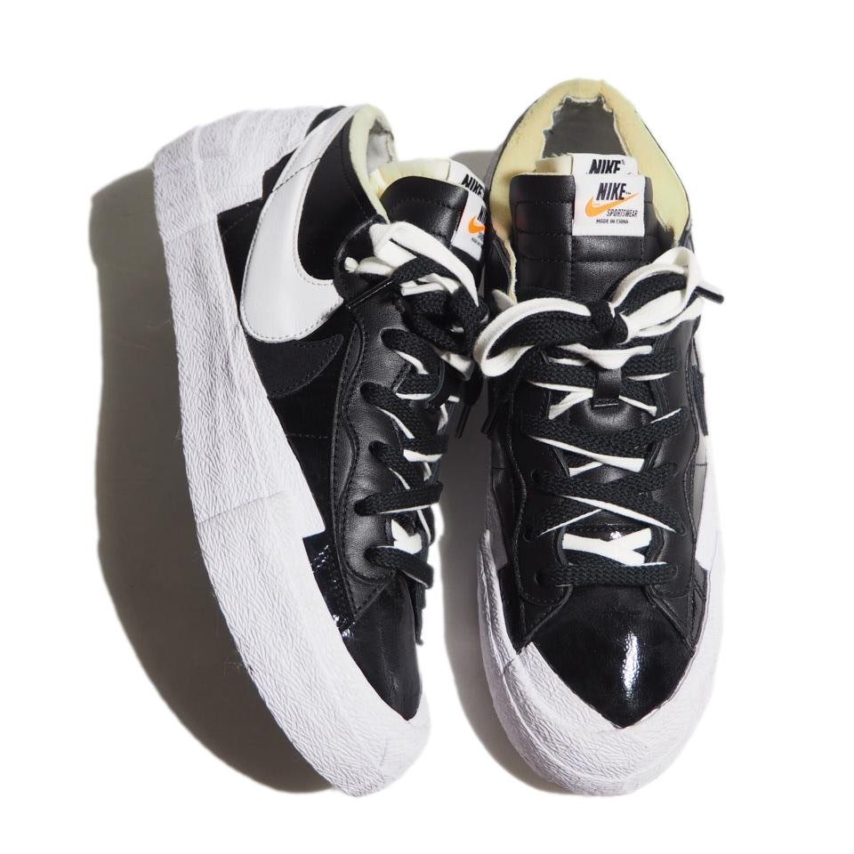 C2962R42 ■NIKE ナイキ × sacai サカイ■ 22SS BLAZER LOW ブレーザー スニーカー ブラック US10/28cm DM6443-001 黒拍卖