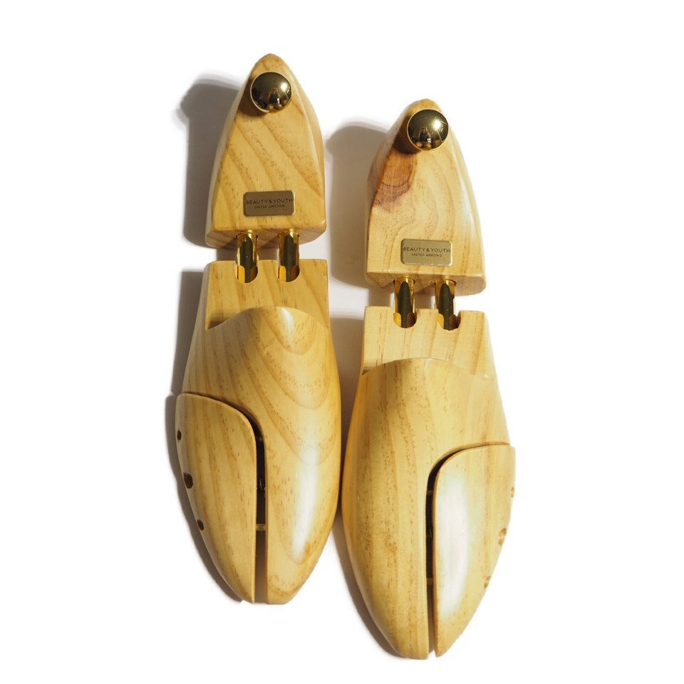 U6462z1 ■BEAUTY&YOUTH UNITED ARROWS ビューティ&ユース■ B&Y Split keeper ウッド シューツリー ナチュラル XL/27.5cm メンズ拍卖