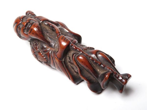 【11838】明治期 堤物 木製 仙人 根付(初品・買取品)拍卖