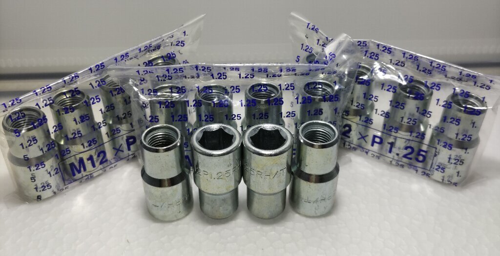 ◆レーシングスパルコ VOLK など 特殊ナット12-1.25 スチールナット シルバー 16個 レーシングsparco ボルク等拍卖