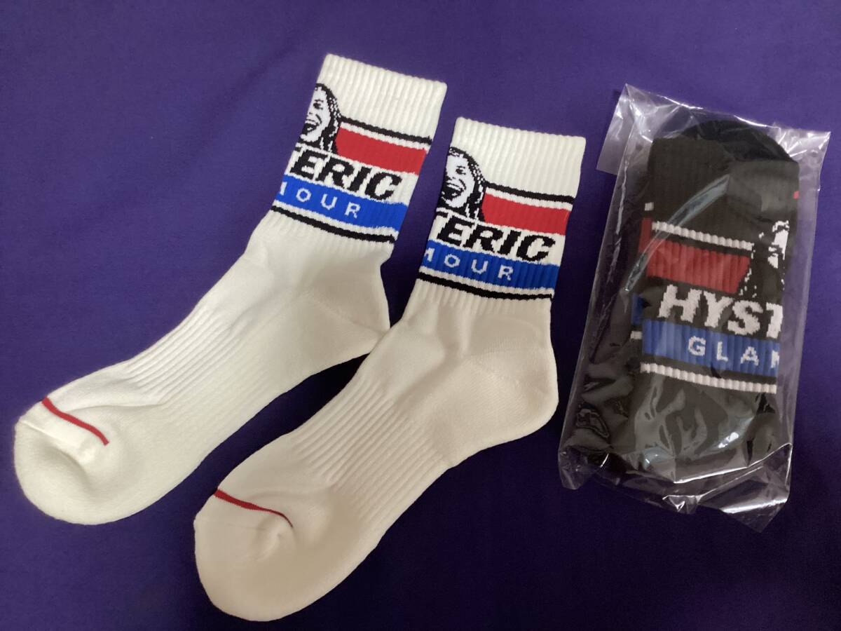 即決!ヒステリックグラマー HYSTERIC GLAMOUR ソックス くつ下 2足 未使用品 匿名配送拍卖