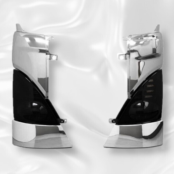 日野 レンジャープロ メッキ コーナーパネル コーナーレンズ スモーク 左右 交換タイプ 部品 パーツ カスタム メッキパネル ウィンカー拍卖