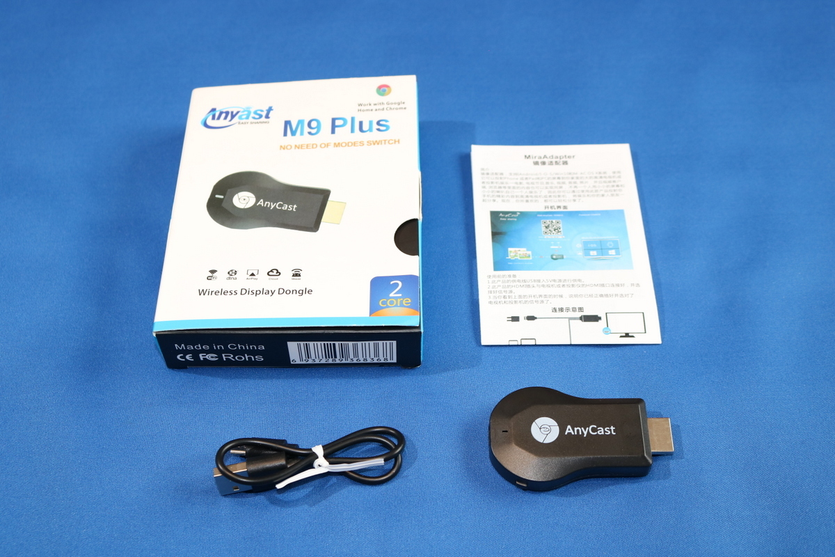 新品 Anycast M9 Plus ドングルレシーバー HDMI WiFiディスプレイ iOS Android Windows MAC 英語取扱説明書付き 拍卖