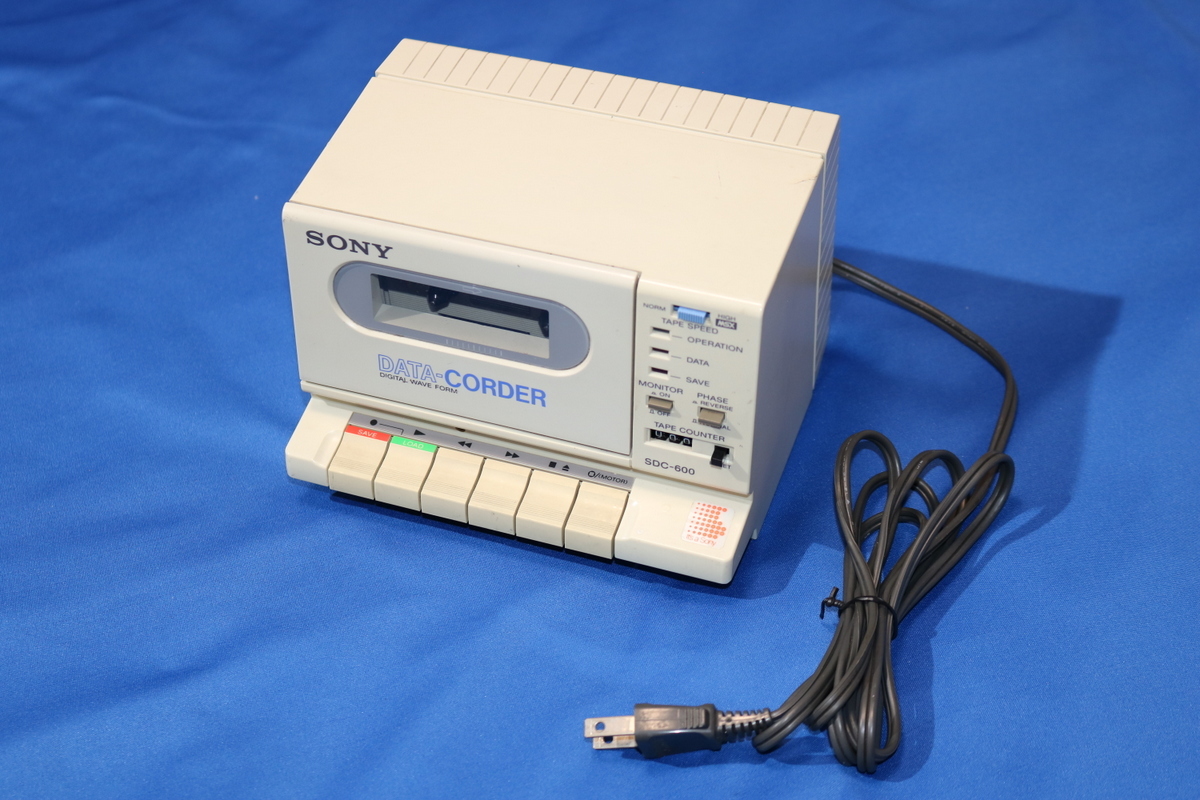 整備済 動作確認済 SONY SDC-600 倍速対応 データレコーダー MOTORボタン付き MSX PC6001mk2 PC6601 PC8801 FM7 FM8 等に 拍卖
