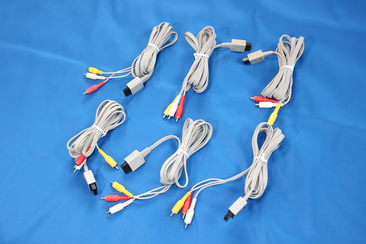 動作確認済み 任天堂 Wii 純正 ビデオケーブル RVL-009 6本セット 拍卖