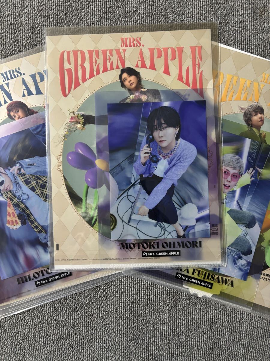 一番くじMrsGreenApple ミセスグリーンアップルF賞 クリアファイル&ステッカーセット 3種類セット 大森元貴 若井滉斗 藤澤涼架 3拍卖