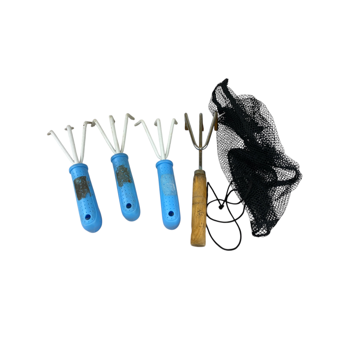 熊手 4本とネット 潮干狩り cc699拍卖