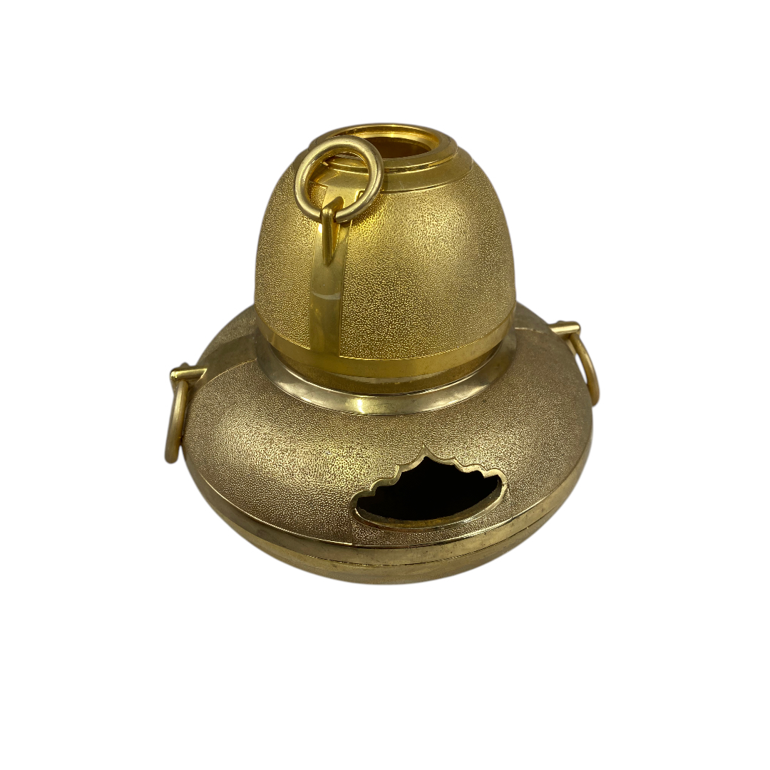 昭和レトロ 金メッキ 香炉 24KGP お香 仏壇 黄金茶釜型 cc709拍卖