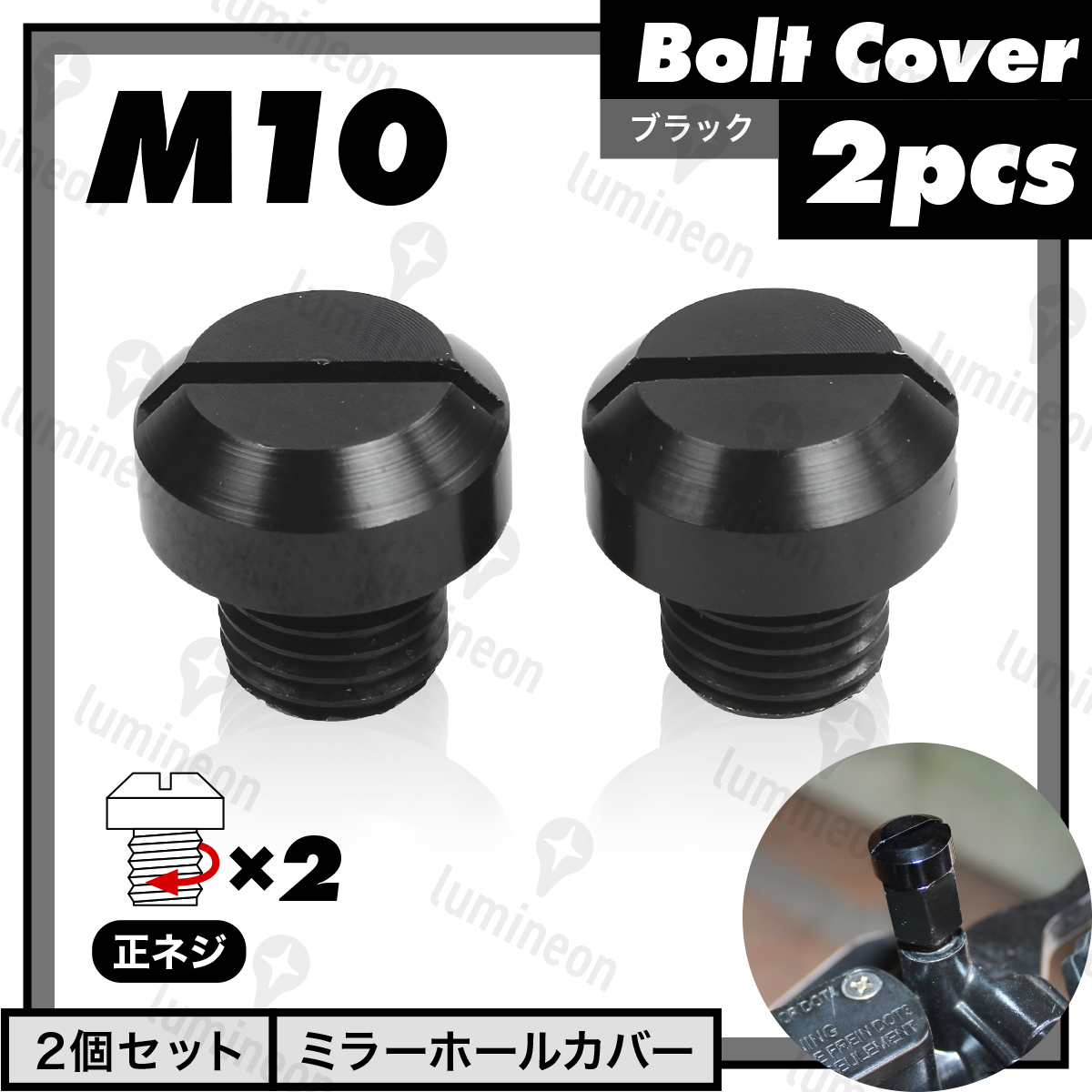 ミラー ホール カバー M10×2個 正ネジ サイド リア ボルト バイク 用品 カバー ホンダ ヤマハ KAWASAKI カワサキ ホールキャップ g241a1 1拍卖
