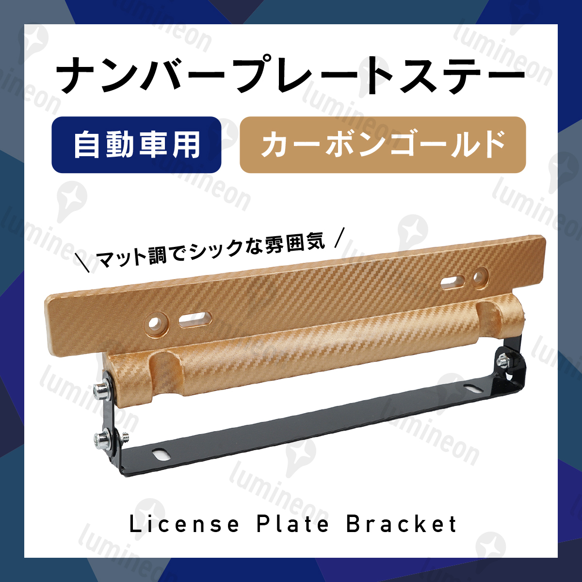 車用 ナンバー プレート ステー カーボン調 斜め ナンバー 角度ステー 隠し ナンバー かくし 角度調整ステー 自動車 用 g075b 1拍卖