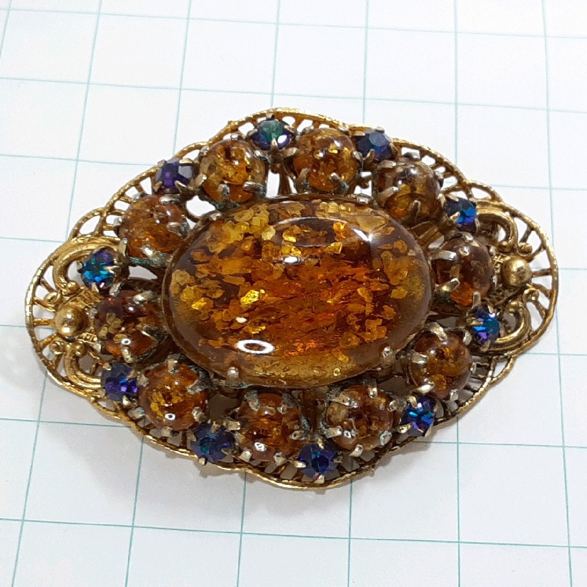 送料無料)ビンテージ☆七宝焼き レトロ☆アンティーク ブローチ A31821拍卖