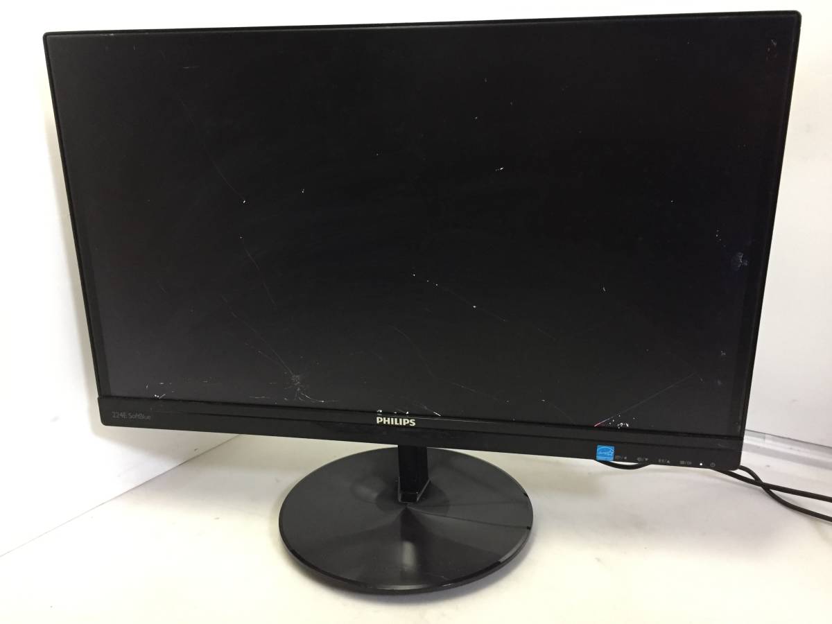 ※m-0600◎PHILIPS フィリップス 224E5E 液晶モニター 液晶ディスプレイ 液晶割れ【ジャンク】拍卖