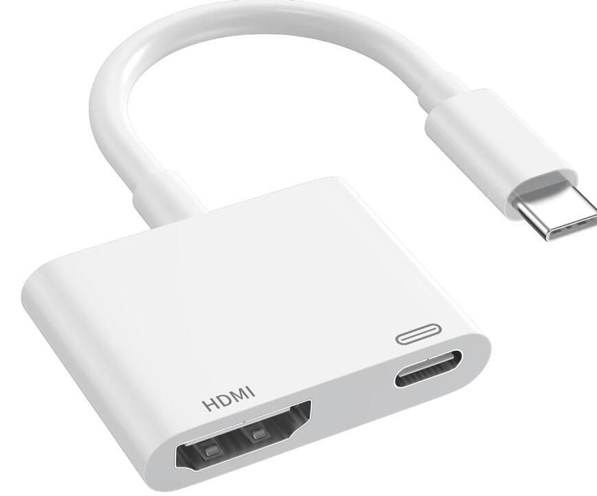 USB Type C HDMI 変換アダプタ 【2025新登場】 iPhone 15 HDMI 変換ケーブル 2in1 4K USB Type C HDMI 拍卖