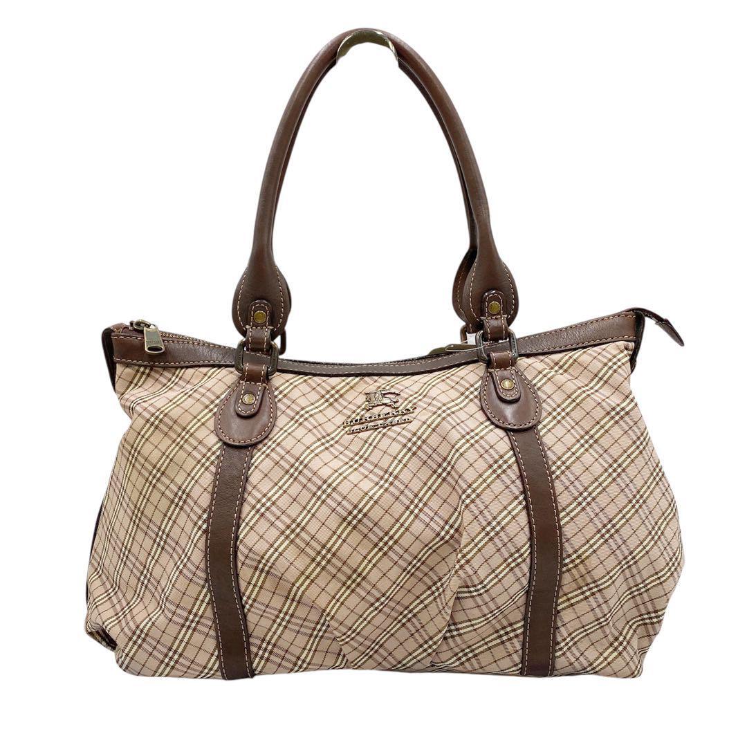 バーバリーブルーレーベル トートバッグ ハンドバッグ ノバチェック拍卖