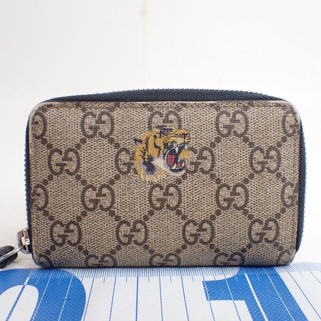 GUCCI グッチ コインケース 財布 GGスプリーム タイガー ミケーレ期拍卖