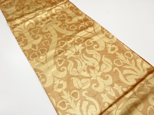 ys7522469; 花更紗模様織り出し袋帯(材料)【アンティーク】【着】拍卖