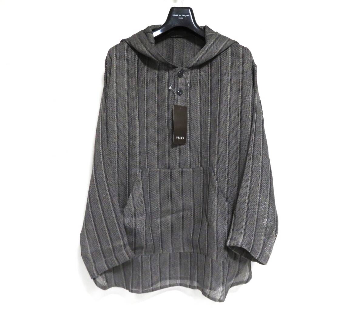 送料無料 定価2.4万 新品 International Gallery BEAMS メッシュ メキシカン パーカー S グレー 日本製 ビームス アノラック MESH MEXIPA拍卖
