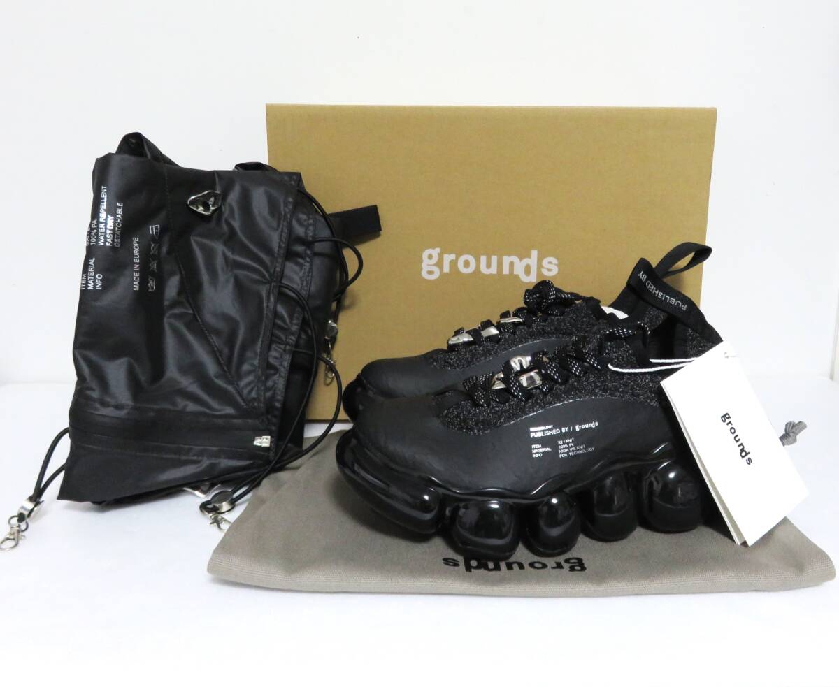 定価10万 新品 grounds JEWELRY × PUBLISHED BY GOLL HIKING 37 ブラック グラウンズ ジュエリー パブリッシュド バイ ゲイター 23拍卖