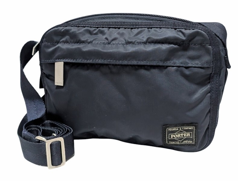 ポーター フレーム ショルダーバッグ 690-17849 ネイビー 濃紺 FRAME ミニショルダーバッグ PORTER 【中古】拍卖