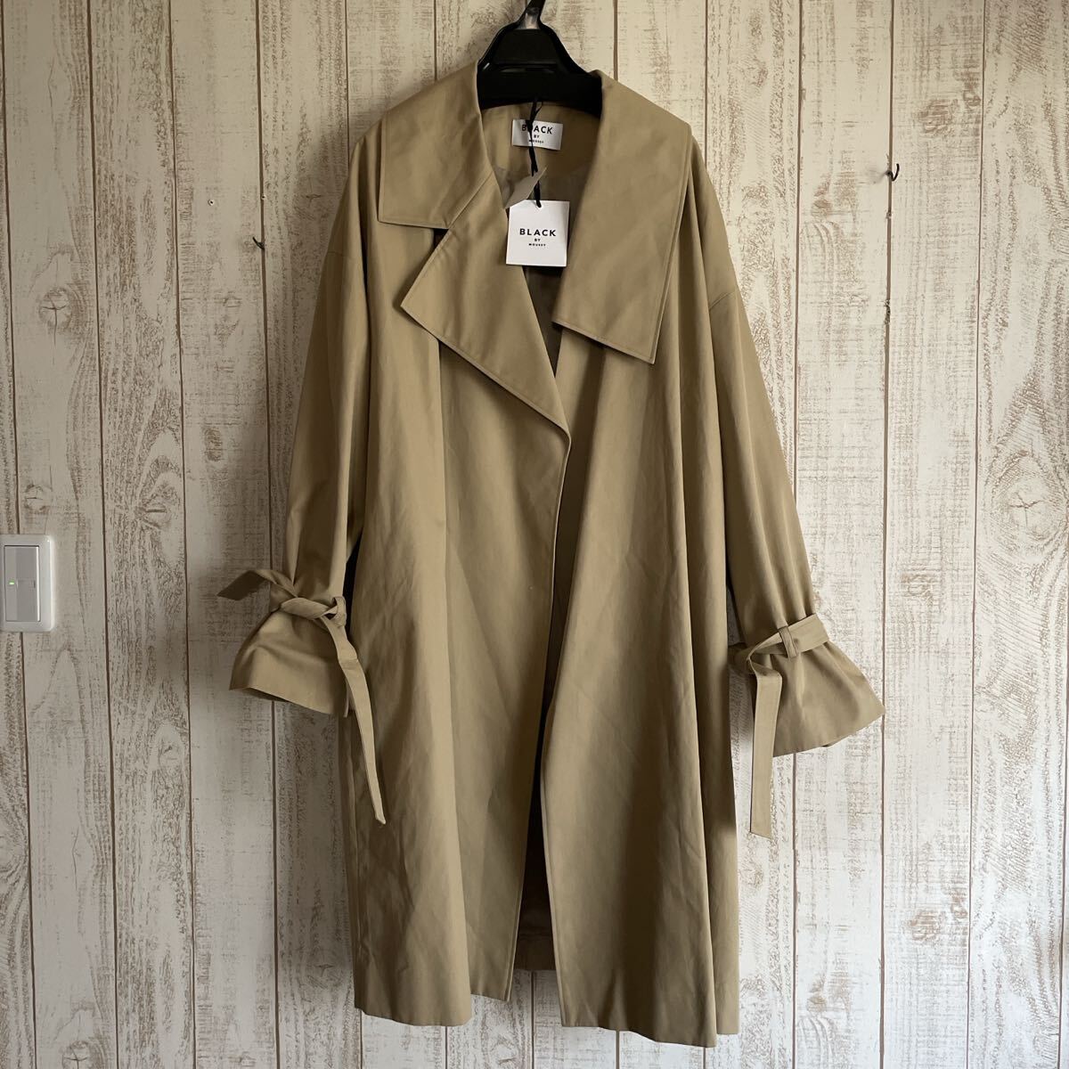 新品 ブラックバイマウジー 定価¥3万8500円 ロングコート拍卖