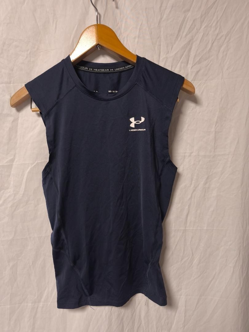 アンダーアーマー ノースリーブ コンプレッション ドライ 紺 メンズ M拍卖