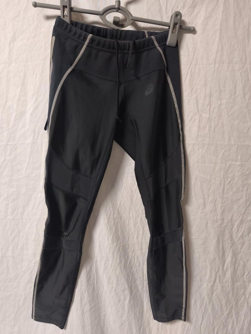 asics ウィメンズ 腰バランスロングタイツ レギンス 黒 レディース S拍卖