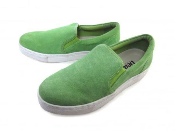 1円~L749新品Dedesカジュアルスリッポンスニーカー26㌢GREEN♂拍卖